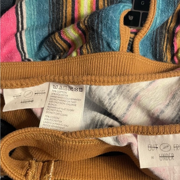 UO OUT FROM UNDER serape print halter top NWOT - Picture 3 of 4